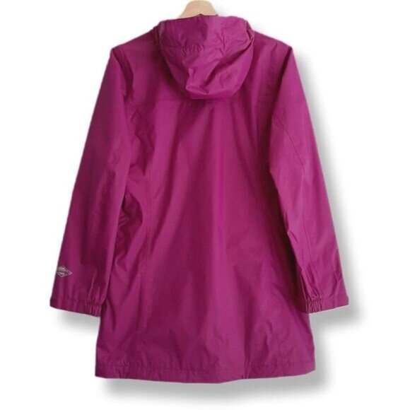 COLUMBIA | Omni-Tech Waterproof Breathable Long Jacket w/ Hood Windbreaker Sz S - Picture 6 of 14